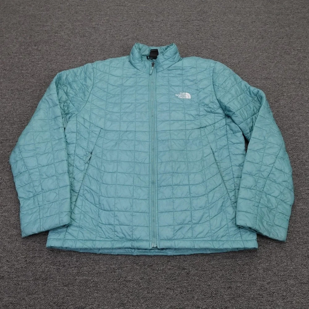 The North Face ThermoBall Eco Jacket Mens Large Blue Puffer Insulated Zip